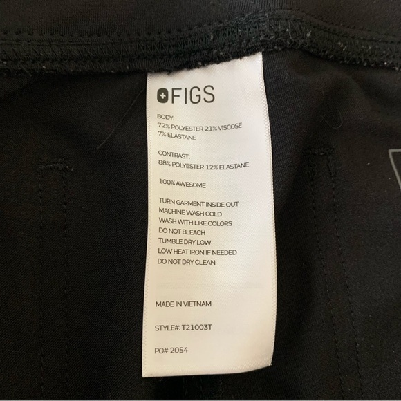 FIGS technical collection high waisted Livingston basic scrub pants black - Picture 9 of 12